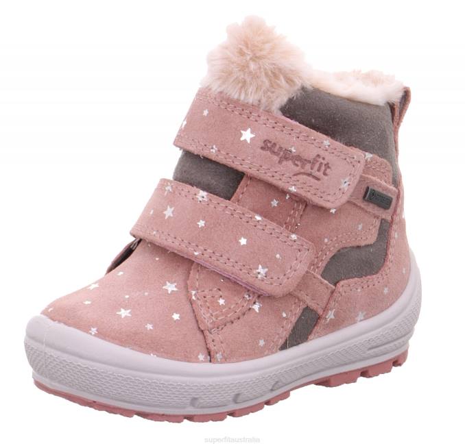 Superfit Pink/Grey Babies GROOVY - Boot with Velcro Fastener Z6Z8445