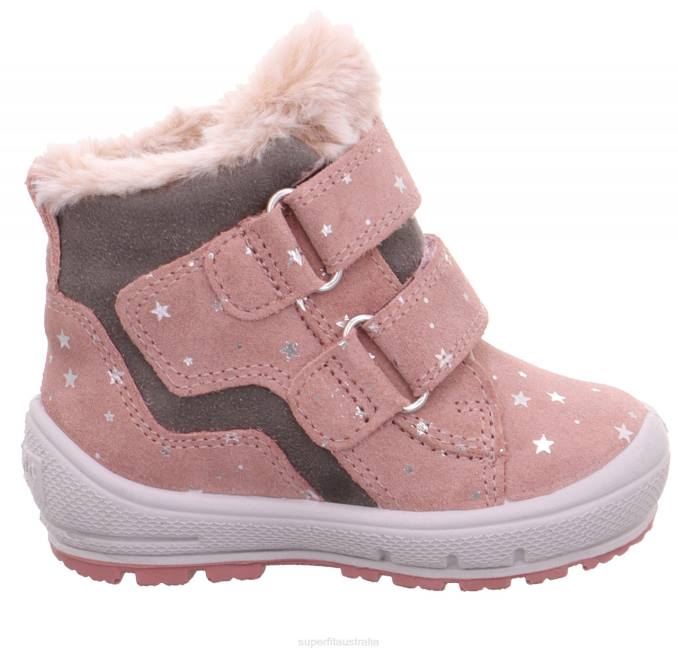 Superfit Pink/Grey Babies GROOVY - Boot with Velcro Fastener Z6Z8445