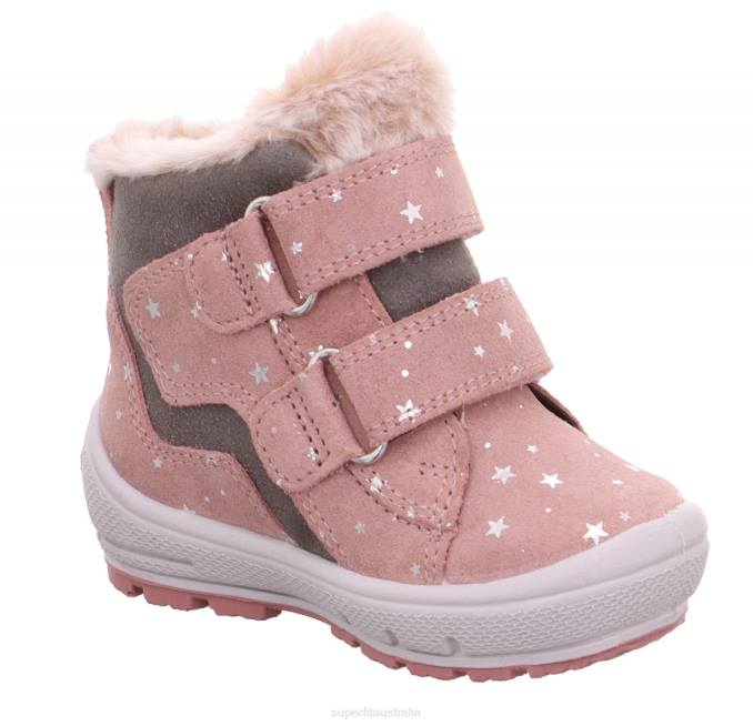 Superfit Pink/Grey Babies GROOVY - Boot with Velcro Fastener Z6Z8445