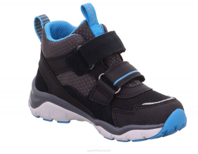 Superfit Black/Light Blue Babies SPORT5 - Sneakers high with Velcro Fastener Z6Z8416