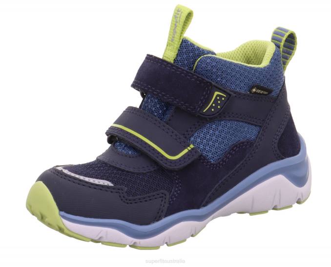 Superfit Blue/Light Green Babies SPORT5 - Sneakers high with Velcro Fastener Z6Z8383