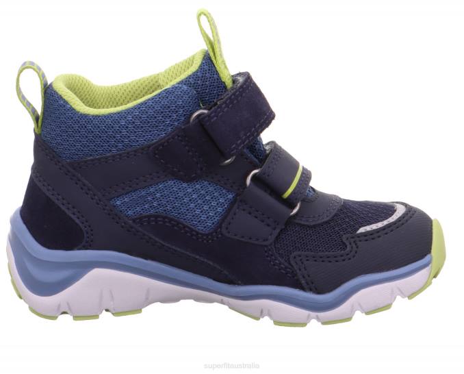 Superfit Blue/Light Green Babies SPORT5 - Sneakers high with Velcro Fastener Z6Z8383