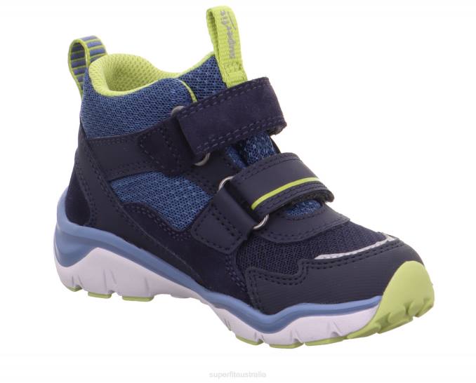 Superfit Blue/Light Green Babies SPORT5 - Sneakers high with Velcro Fastener Z6Z8383