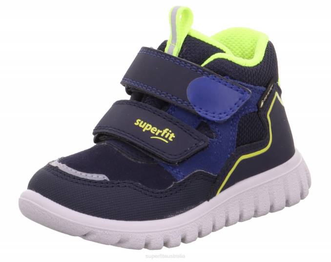 Superfit Blue/Yellow Babies SPORT7 MINI - Sneakers high with Velcro Fastener Z6Z8323