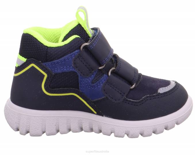 Superfit Blue/Yellow Babies SPORT7 MINI - Sneakers high with Velcro Fastener Z6Z8323