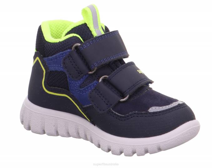 Superfit Blue/Yellow Babies SPORT7 MINI - Sneakers high with Velcro Fastener Z6Z8323