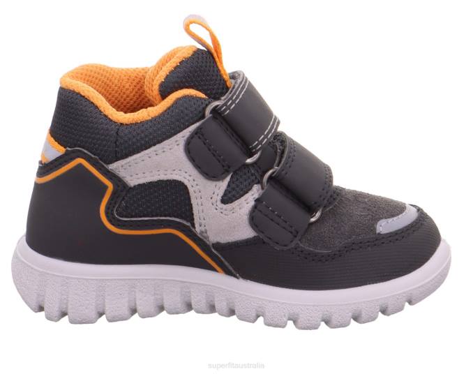 Superfit Grey/Orange Babies SPORT7 MINI - Sneakers high with Velcro Fastener Z6Z8365