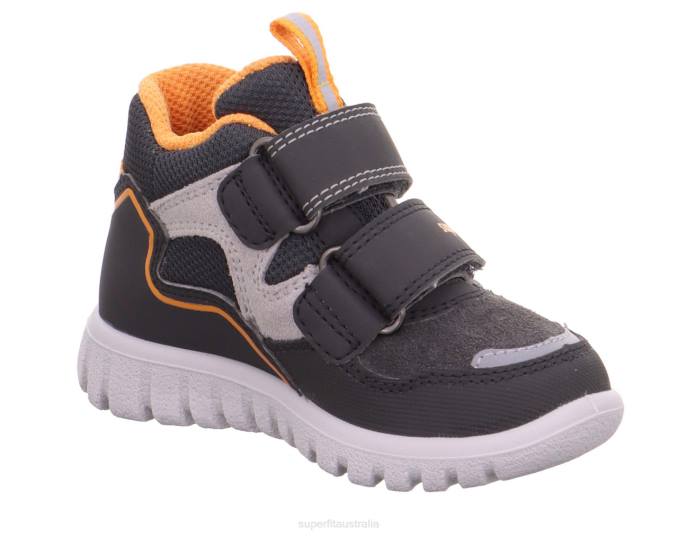 Superfit Grey/Orange Babies SPORT7 MINI - Sneakers high with Velcro Fastener Z6Z8365