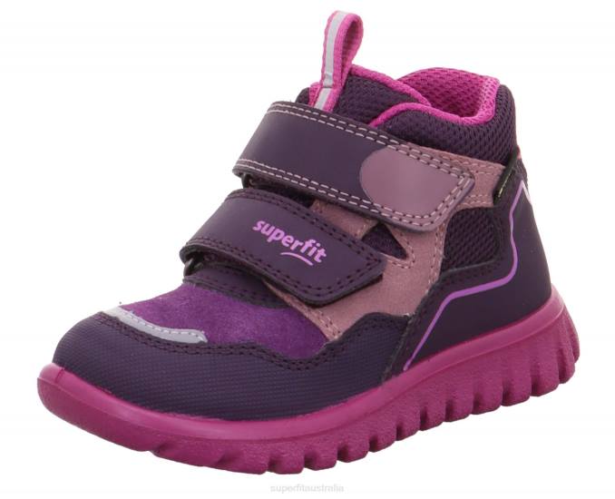 Superfit Purple/Pink Babies SPORT7 MINI - Sneakers high with Velcro Fastener Z6Z8368