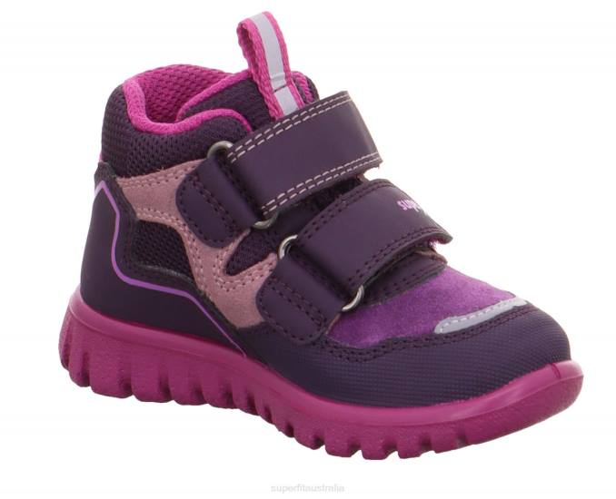 Superfit Purple/Pink Babies SPORT7 MINI - Sneakers high with Velcro Fastener Z6Z8368