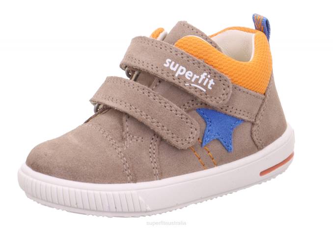 Superfit Beige/Orange Babies MOPPY - Sneakers low with Velcro Fastener Z6Z8294