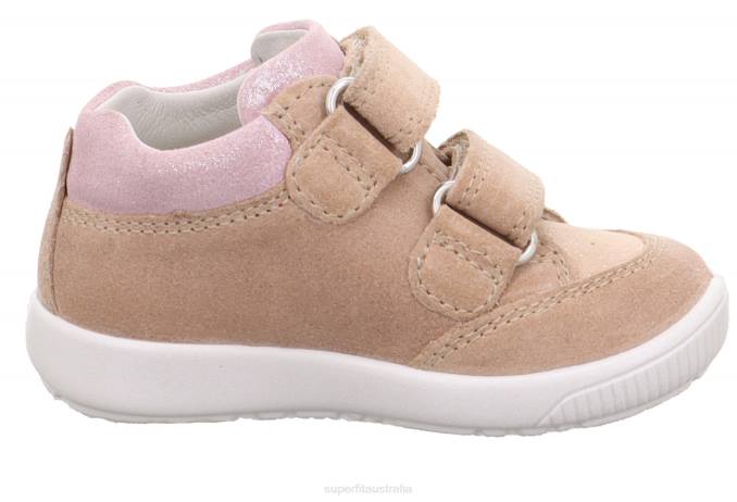 Superfit Beige/Pink Babies STARLIGHT - Sneakers low with Velcro Fastener Z6Z8239