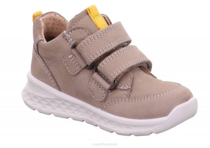 Superfit Beige/Yellow Babies BREEZE - Sneakers low with Velcro Fastener Z6Z8291