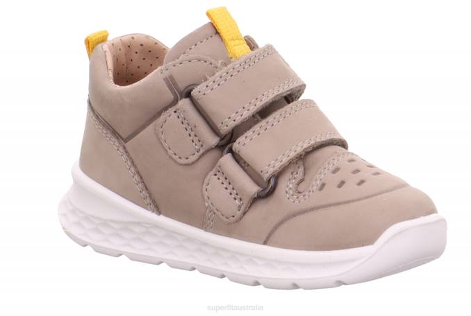 Superfit Beige/Yellow Babies BREEZE - Sneakers low with Velcro Fastener Z6Z8303