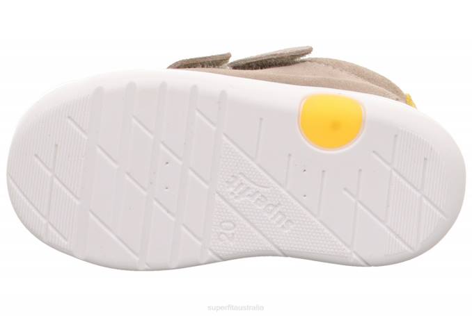 Superfit Beige/Yellow Babies LILLO - Sneakers low with Velcro Fastener Z6Z8312