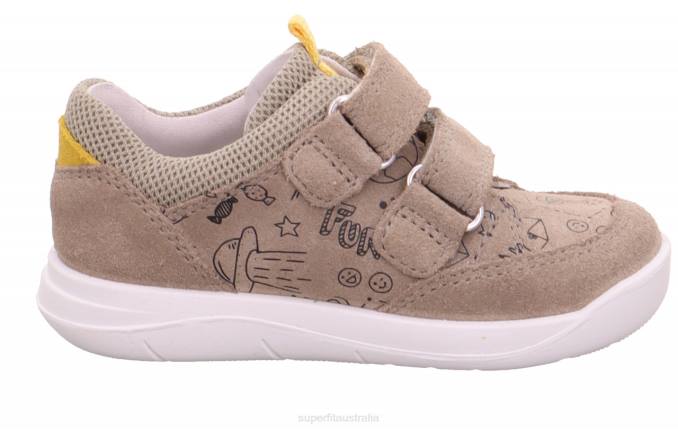 Superfit Beige/Yellow Babies LILLO - Sneakers low with Velcro Fastener Z6Z8313