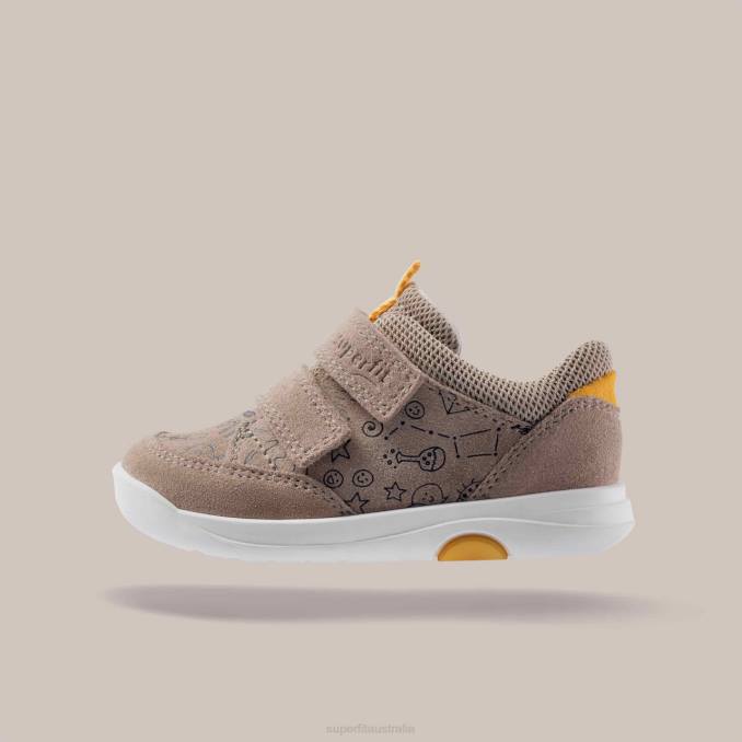 Superfit Beige/Yellow Babies LILLO - Sneakers low with Velcro Fastener Z6Z8313