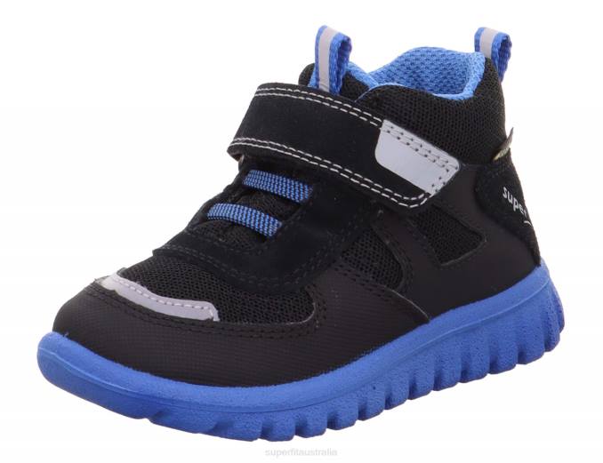 Superfit Black/Light Blue Babies SPORT7 MINI - Sneakers low with Velcro Fastener Z6Z8380