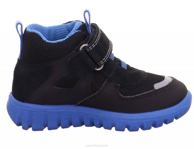 Superfit Black/Light Blue Babies SPORT7 MINI - Sneakers low with Velcro Fastener Z6Z8380