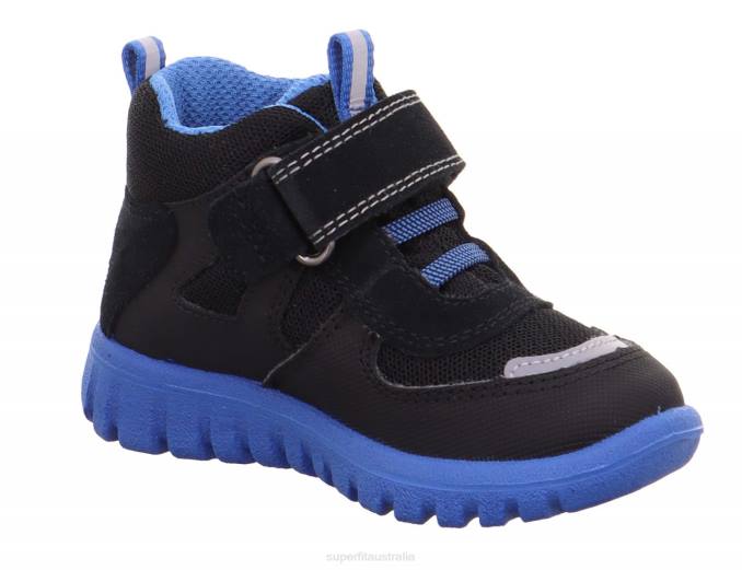 Superfit Black/Light Blue Babies SPORT7 MINI - Sneakers low with Velcro Fastener Z6Z8380