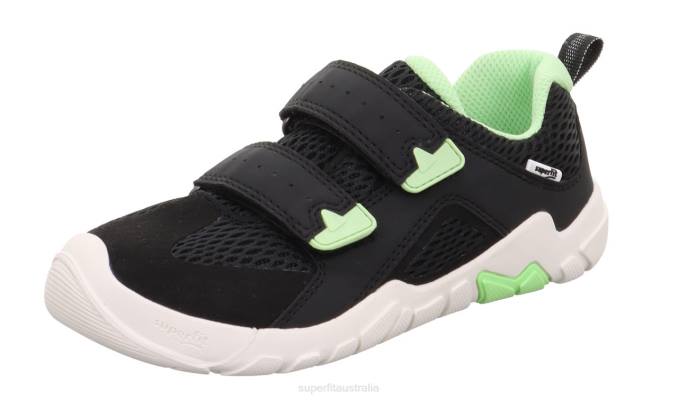 Superfit Black/Light Green Babies TRACE - Sneakers low with Velcro Fastener Z6Z8546