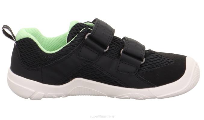 Superfit Black/Light Green Babies TRACE - Sneakers low with Velcro Fastener Z6Z8546