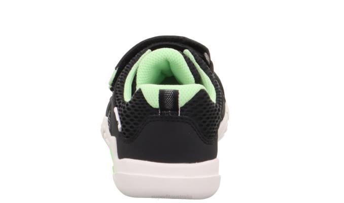 Superfit Black/Light Green Babies TRACE - Sneakers low with Velcro Fastener Z6Z8546