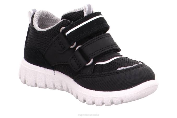 Superfit Black/White Babies SPORT7 MINI - Sneakers low with Velcro Fastener Z6Z8360