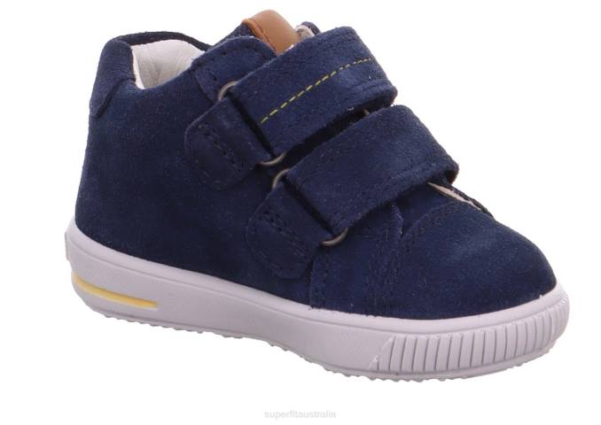 Superfit Blue/Brown Babies MOPPY - Sneakers low with Velcro Fastener Z6Z8414