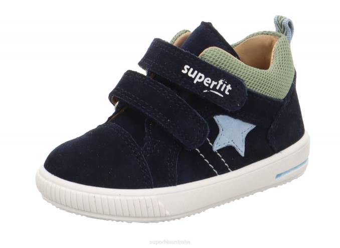 Superfit Blue/Light Green Babies MOPPY - Sneakers low with Velcro Fastener Z6Z8352