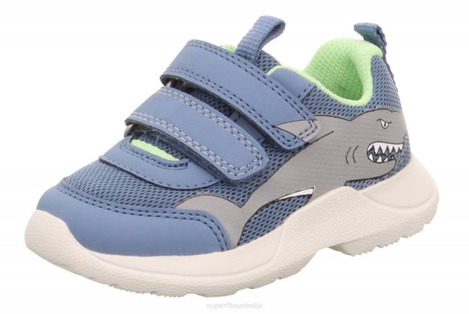 Superfit Blue/Light Green Babies RUSH - Sneakers low with Velcro Fastener Z6Z8240