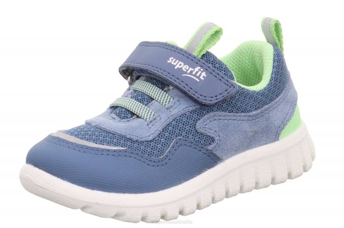 Superfit Blue/Light Green Babies SPORT7 MINI - Sneakers low with Velcro Fastener Z6Z8329