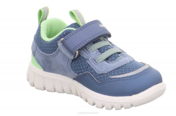 Superfit Blue/Light Green Babies SPORT7 MINI - Sneakers low with Velcro Fastener Z6Z8329