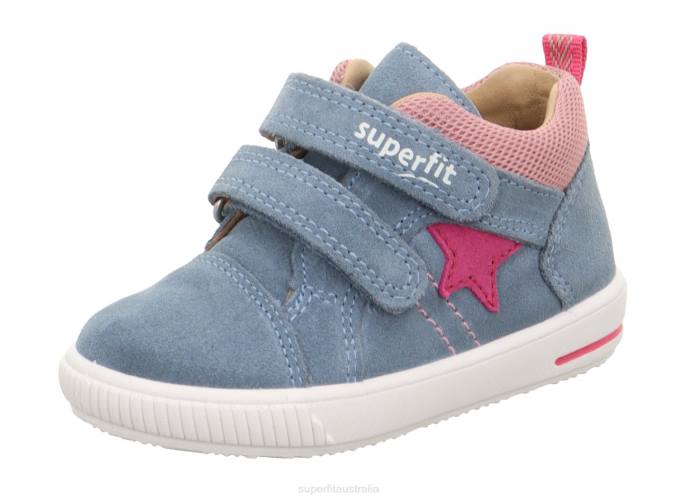 Superfit Blue/Pink Babies MOPPY - Sneakers low with Velcro Fastener Z6Z8342