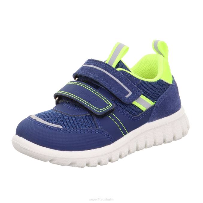 Superfit Blue/Yellow Babies SPORT7 MINI - Sneakers low with Velcro Fastener Z6Z8316