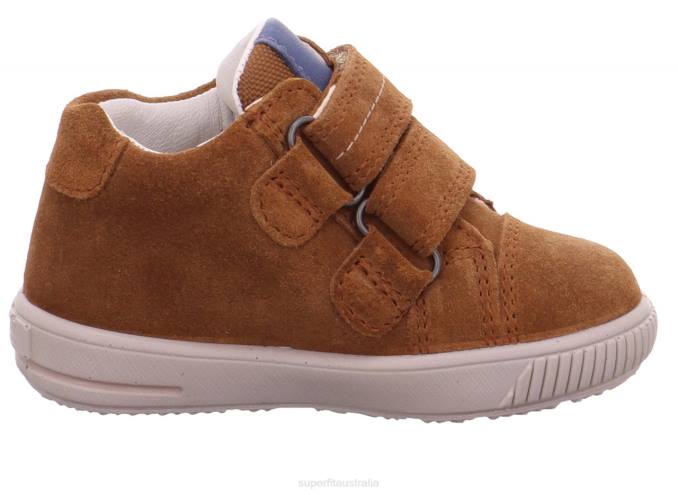 Superfit Brown/Blue Babies MOPPY - Sneakers low with Velcro Fastener Z6Z8376