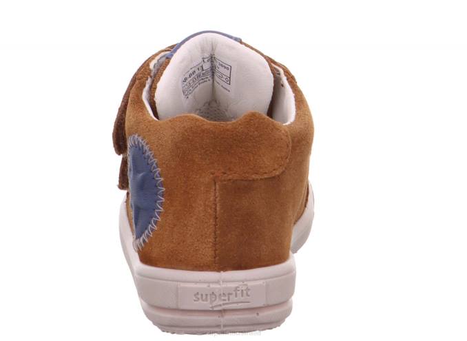 Superfit Brown/Blue Babies MOPPY - Sneakers low with Velcro Fastener Z6Z8376