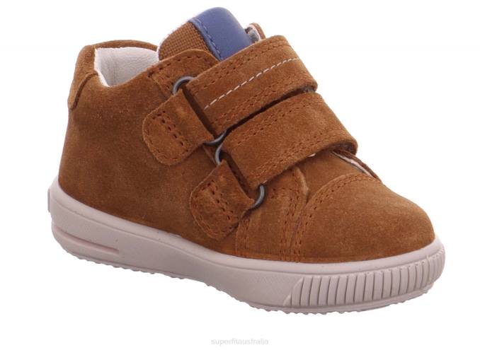 Superfit Brown/Blue Babies MOPPY - Sneakers low with Velcro Fastener Z6Z8376