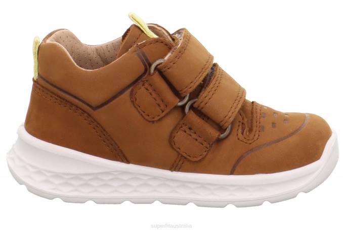 Superfit Brown/Yellow Babies BREEZE - Sneakers low with Velcro Fastener Z6Z8318