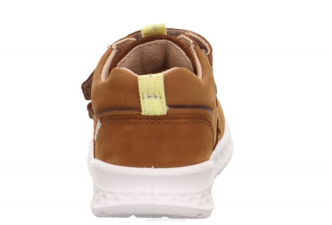 Superfit Brown/Yellow Babies BREEZE - Sneakers low with Velcro Fastener Z6Z8318