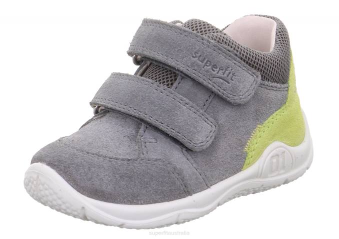 Superfit Grey/Green Babies UNIVERSE - Sneakers low with Velcro Fastener Z6Z8311