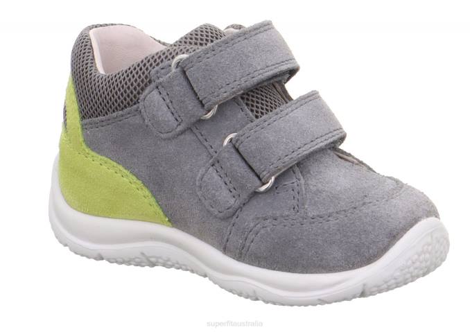 Superfit Grey/Green Babies UNIVERSE - Sneakers low with Velcro Fastener Z6Z8311