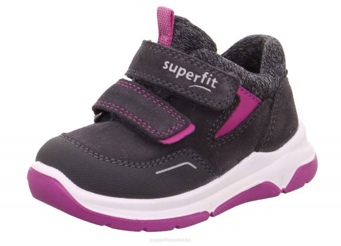 Superfit Grey/Pink Babies COOPER - Sneakers low with Velcro Fastener Z6Z8367