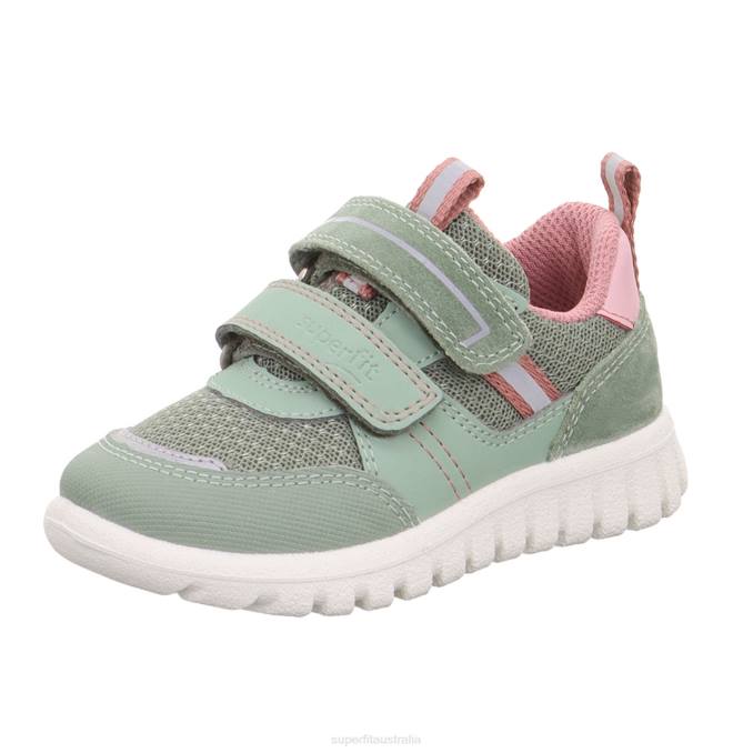 Superfit Light Green/Pink Babies SPORT7 MINI - Sneakers low with Velcro Fastener Z6Z8243