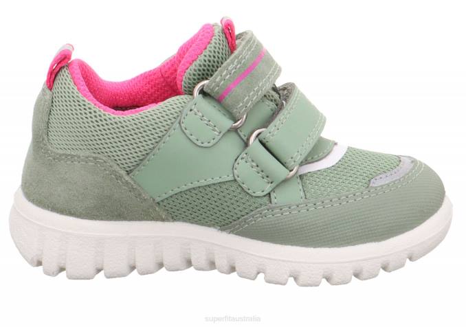 Superfit Light Green/Pink Babies SPORT7 MINI - Sneakers low with Velcro Fastener Z6Z8267