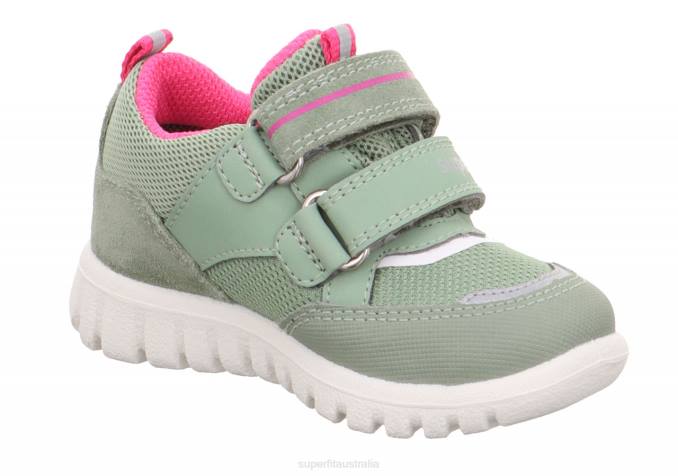 Superfit Light Green/Pink Babies SPORT7 MINI - Sneakers low with Velcro Fastener Z6Z8267