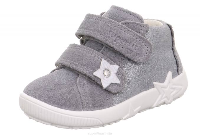 Superfit Light Grey Babies STARLIGHT - Sneakers low with Velcro Fastener Z6Z8271