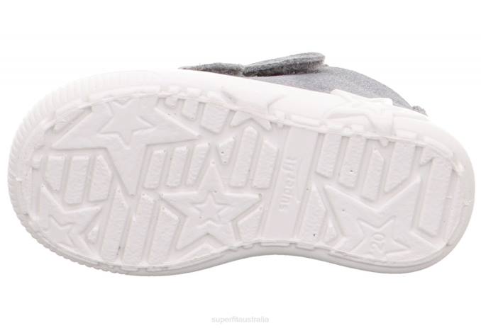 Superfit Light Grey Babies STARLIGHT - Sneakers low with Velcro Fastener Z6Z8271