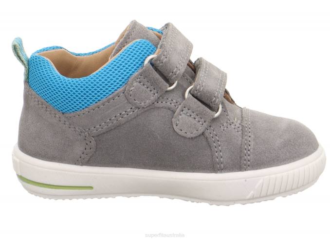 Superfit Light Grey/Blue Babies MOPPY - Sneakers low with Velcro Fastener Z6Z8236