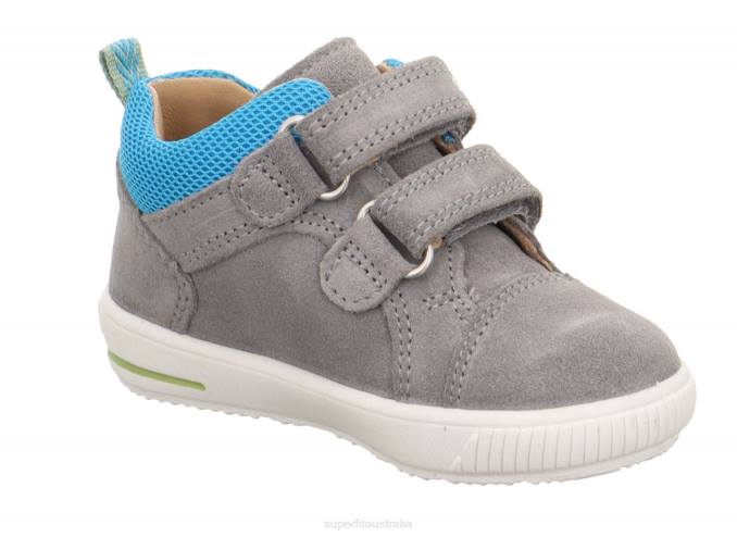 Superfit Light Grey/Blue Babies MOPPY - Sneakers low with Velcro Fastener Z6Z8236